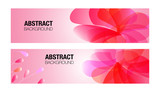 Abstract background. Gradient flower shapes composition. Fluid elements for banner, logo, social, presentation, flyer, brochure,  template. Creative design. Vector illustration.