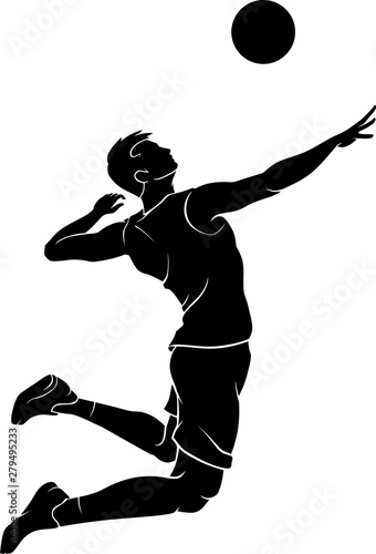 Male Volleyball Mid Air