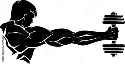 Muscular Male Arms with Barbell 