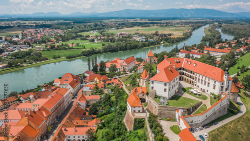 Aerial view of Ptuj photo