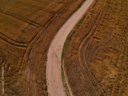 Aerial view of countryside in Minsk Region of Belarus photo