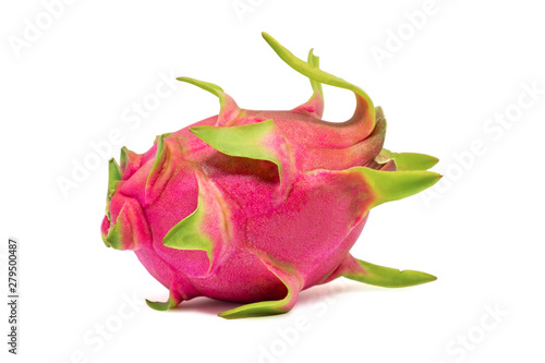 One Dragon fruit isolated on white background