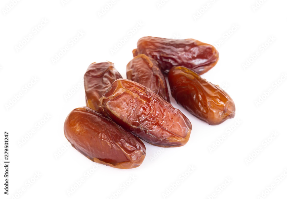 Date plam isolated on white blackground, Food healthy concept Date plam isolated on white blackground, Food healthy concept