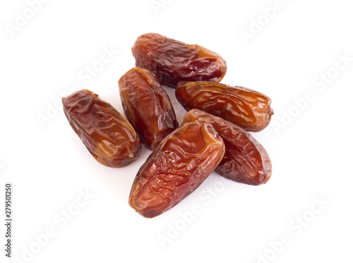 Date plam isolated on white blackground, Food healthy concept