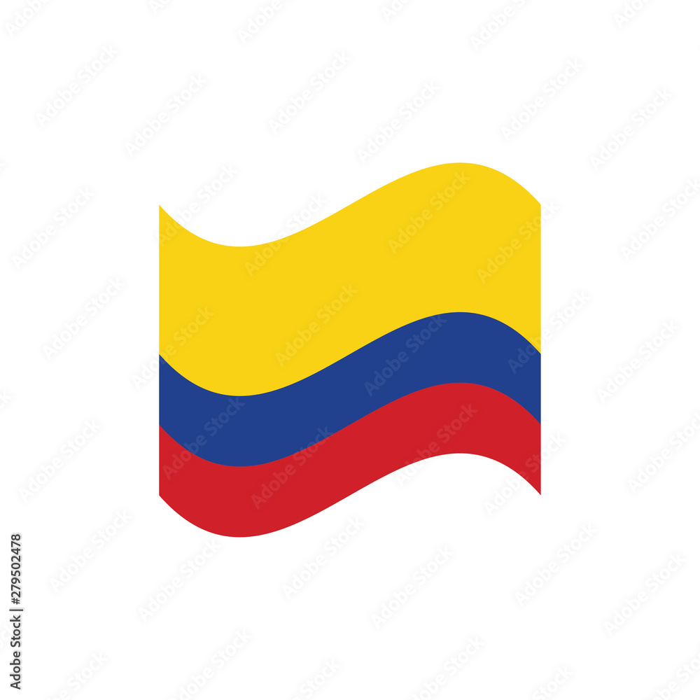 Naklejka premium vector illustration of Colombia flag