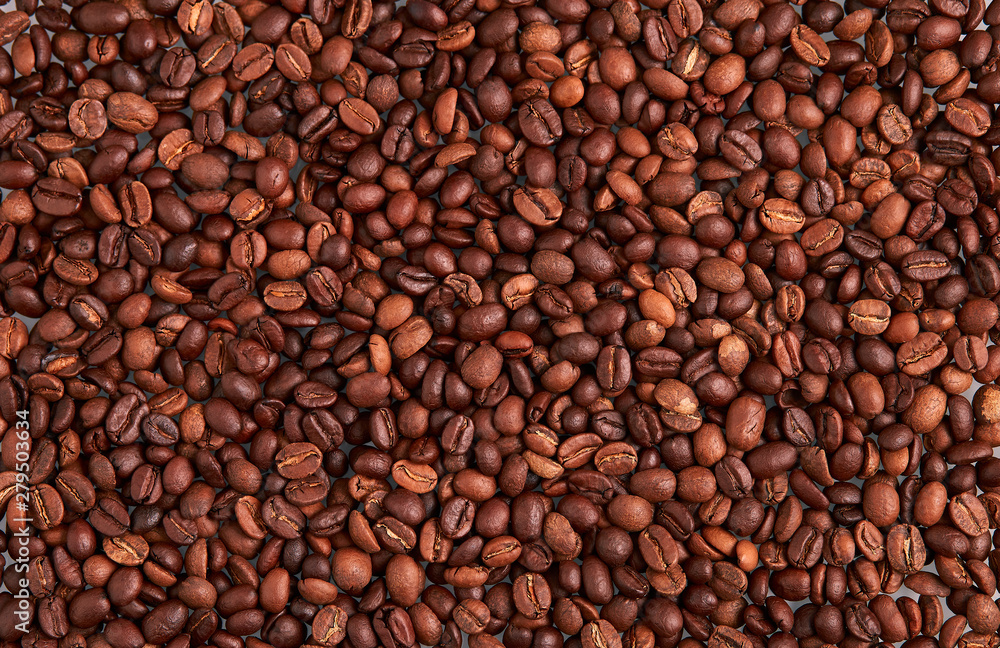 Roasted coffee beans background Roasted coffee beans background