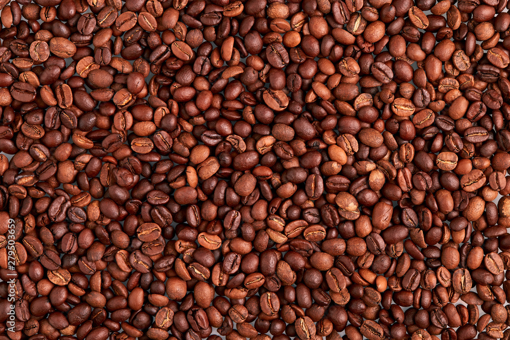 Roasted coffee beans background Roasted coffee beans background