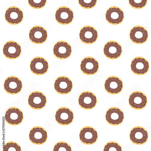 Seamless pattern with colorful donuts.