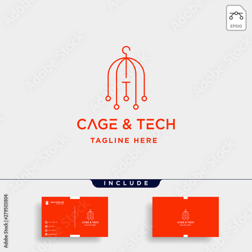 birdcage internet logo design vector wifi house icon siymbol sign