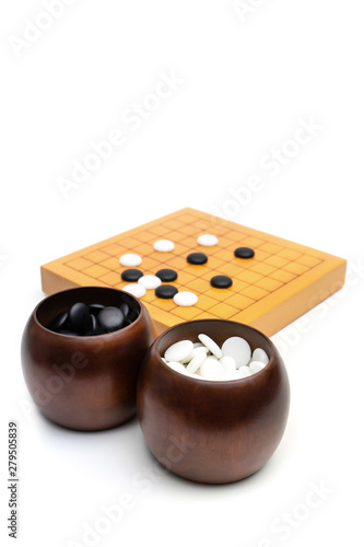 black & White stones - board game 'iGO'  - strategy board game