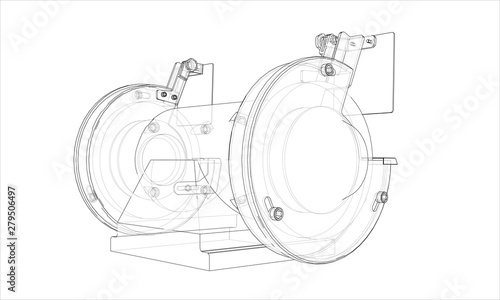 Outline electric grindstone vector