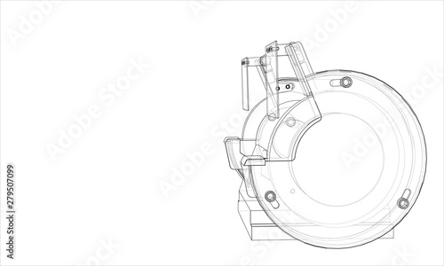 Outline electric grindstone vector