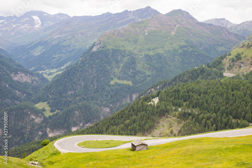 twists and turns of Hoechalpinestrasse - high Alpine road, Austria