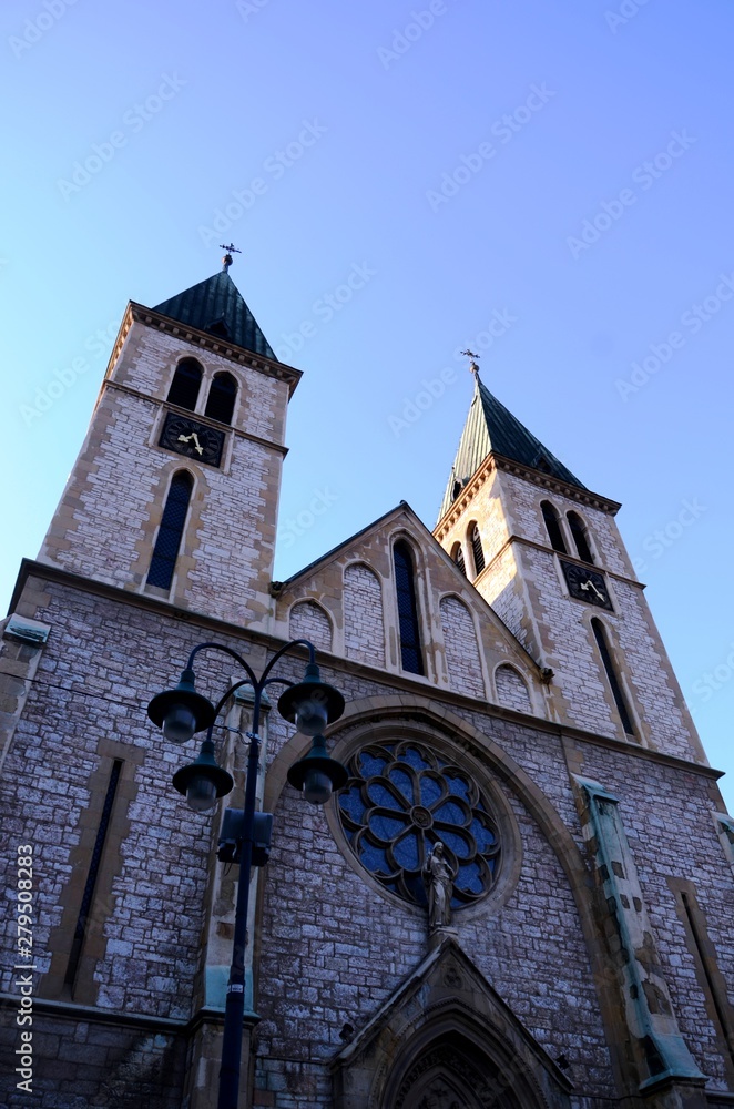 Fototapeta premium Bosnie-Herzégovine : Cathédrale de Sarajevo