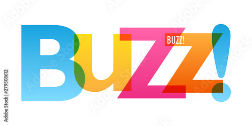 BUZZ! colorful vector typography banner photo