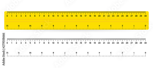 30cm Measure Tape ruler school metric measurement. Metric ruler.