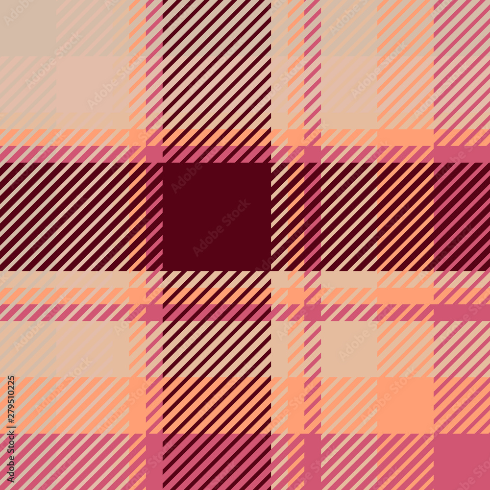 Plaid or tartan vector is background or texture in many color Plaid or tartan vector is background or texture in many color