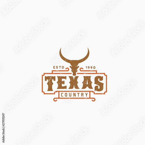 Vintage Country Emblem Typography for Western Restaurant Logo Design Inspiration