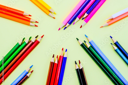 Selection of Colored Pencils For School