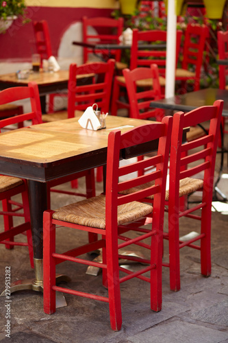 Traditional greek taverna at plaka Athens  no people  