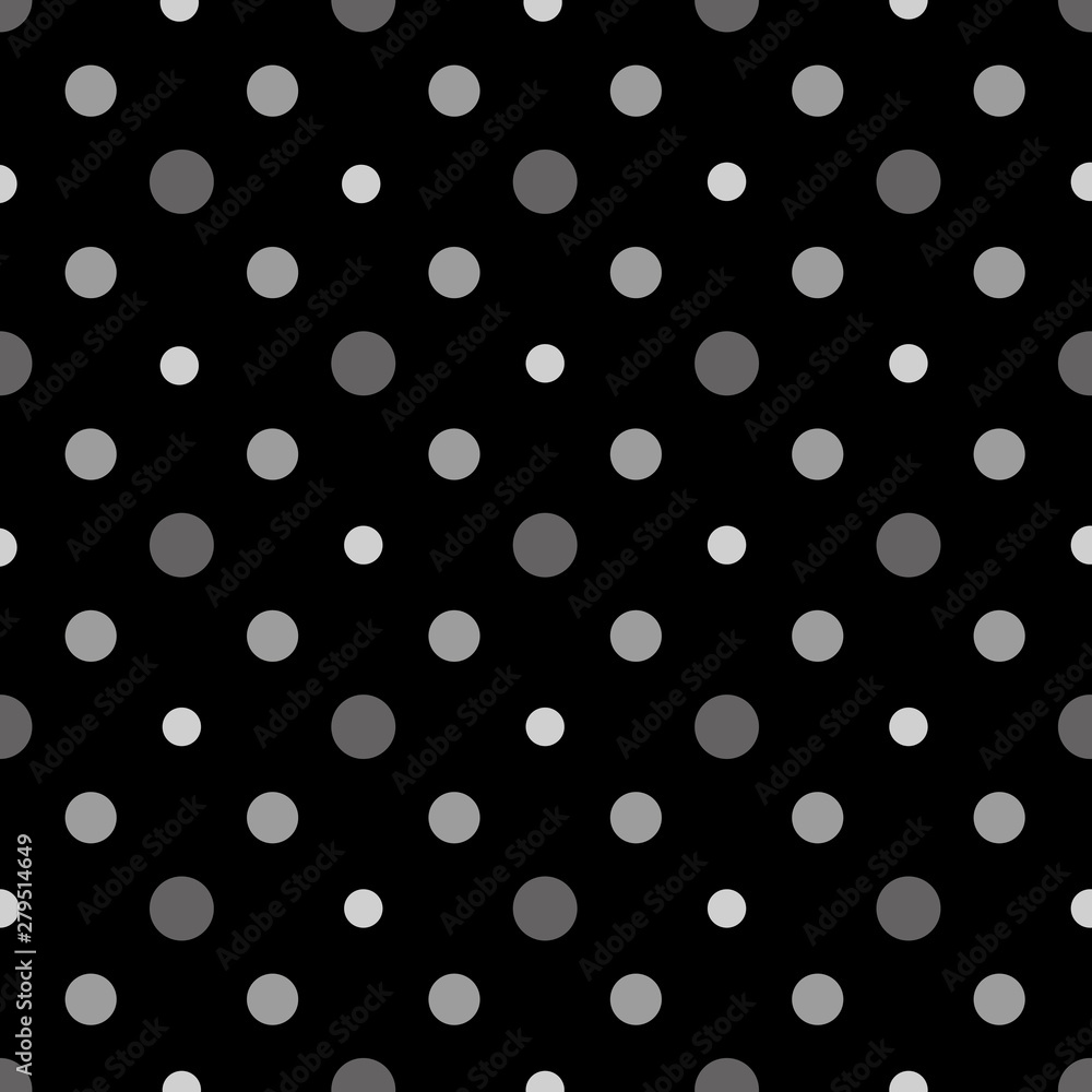 Black and White polka dots seamless vector pattern. Black and White polka dots seamless vector pattern.