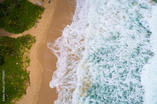 Sea wave on beach turquoise water