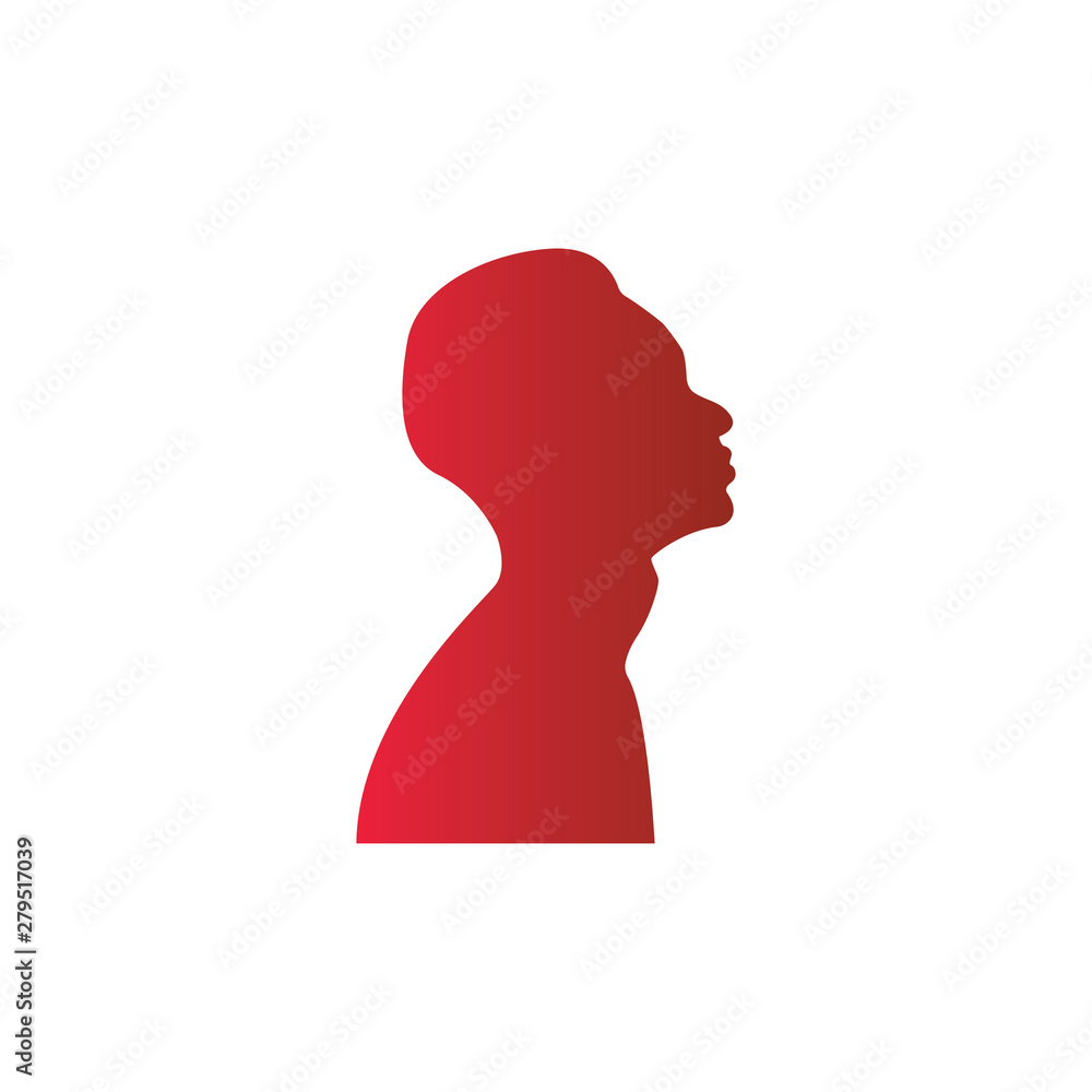 Illustration of man portrait silhouette