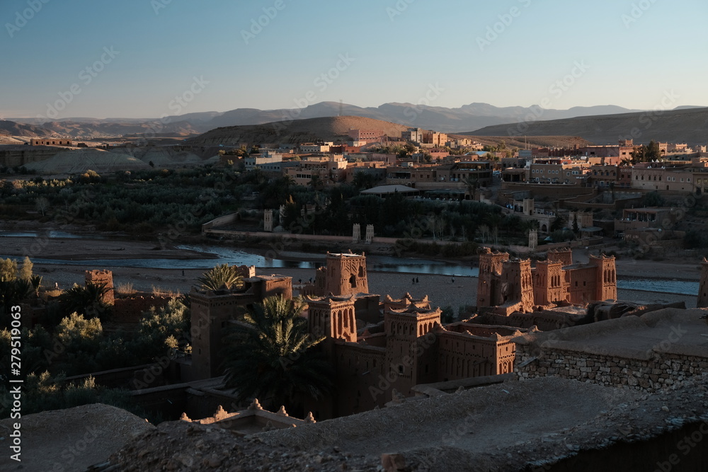 sunset over Morocco city