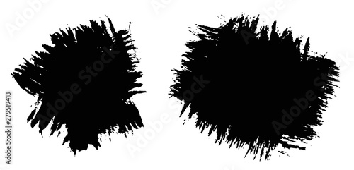 Brush strokes. Vector paintbrush set. Grunge design elements