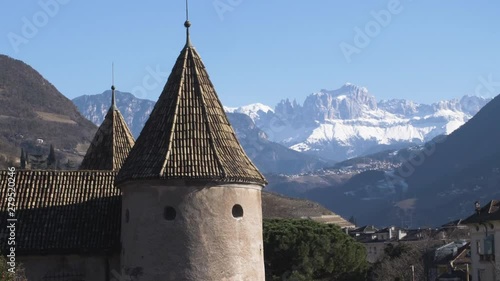 Historical Maretsch Castle, Castel Mareccio in Bolzano, Trentino. South Tyrol, northern Italy. photo