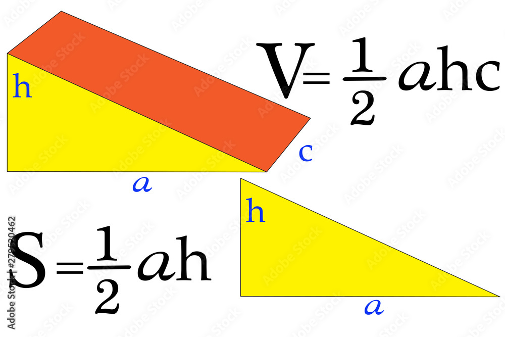 H In Math Geometrical figures from a school course of studying mathematics ...