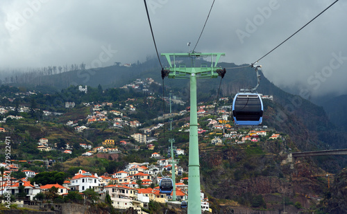 Funchal Cable Car takes tourists to district of Monte in the clouds, Madeira