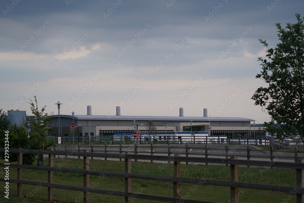 gradually darkening landscape and blue sky with clouds gradually darkening landscape and blue sky with clouds