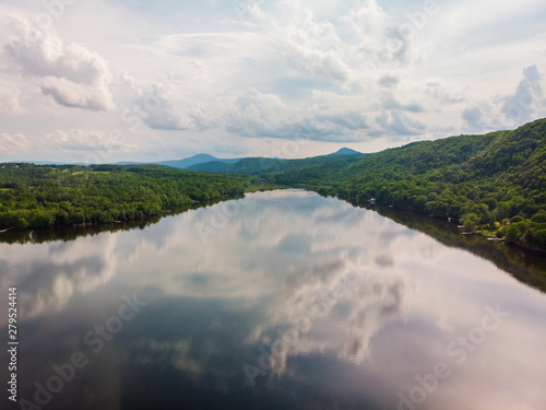 Aerial of the Fitch Bay Narrows, Fitch Bay, Quebec photo