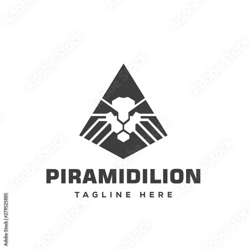 Pyramid Head lion logo vektor
