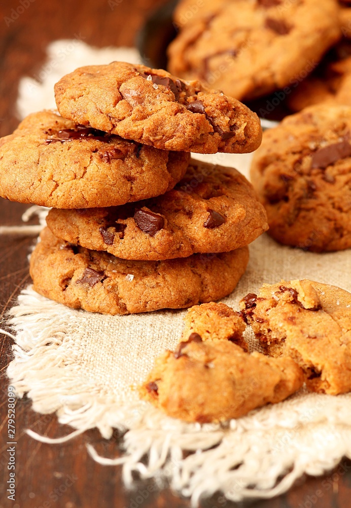 chocolate chip cookies on a plate chocolate chip cookies on a plate