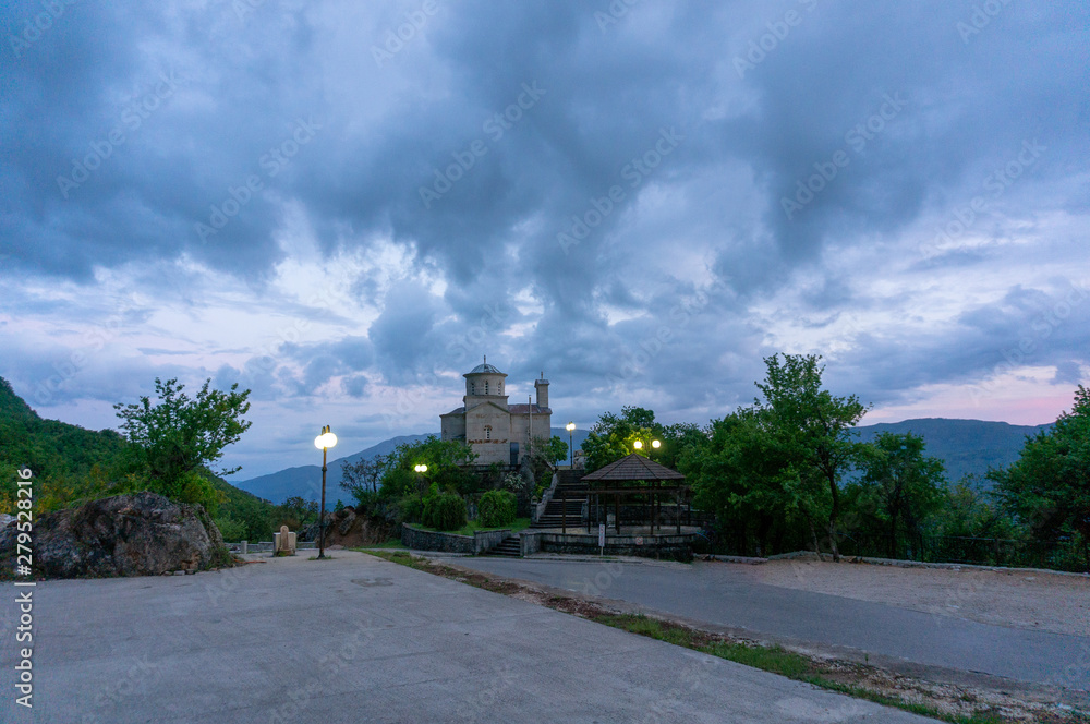 The church of the Holy Trinity near Ostrof monastery on Montenegro.