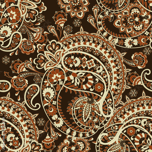 paisley seamless pattern. damask vector background