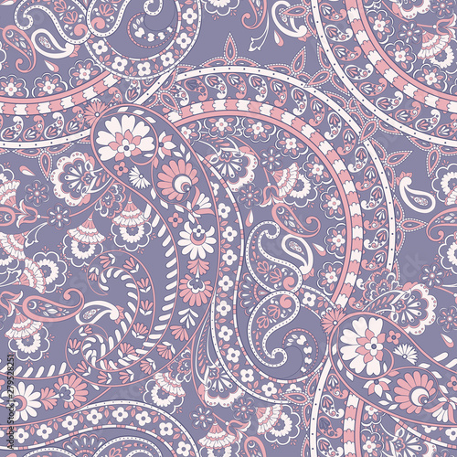 Paisley Seamless vintage vector background.