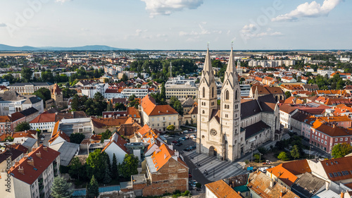 Aerial view of Wiener Neustadt Cathedral photo
