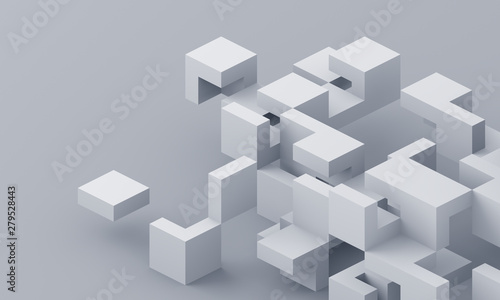 Abstract 3d render  modern background design with geometric shapes