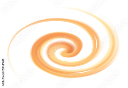 Vector light orange background of swirling texture