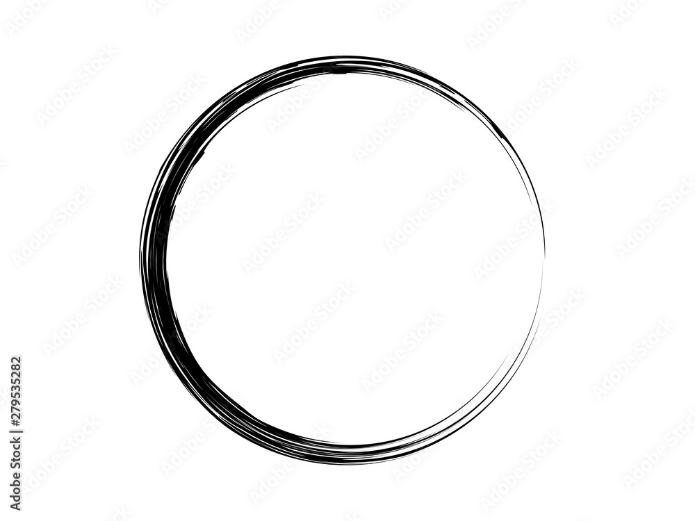 Grunge circle made for marking.Black circle made for your project.Black ink made with brush. Grunge circle made for marking.Black circle made for your project.Black ink made with brush.