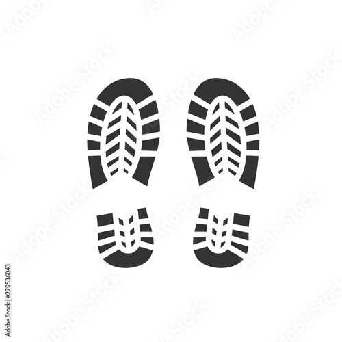 Footsteps icon template color editable. Shoes Footsteps symbol vector sign isolated on white background. Simple logo vector illustration for graphic and web design.