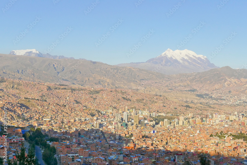 La Paz panoramic view, Bolivia. La Paz is the worlds highest capital.