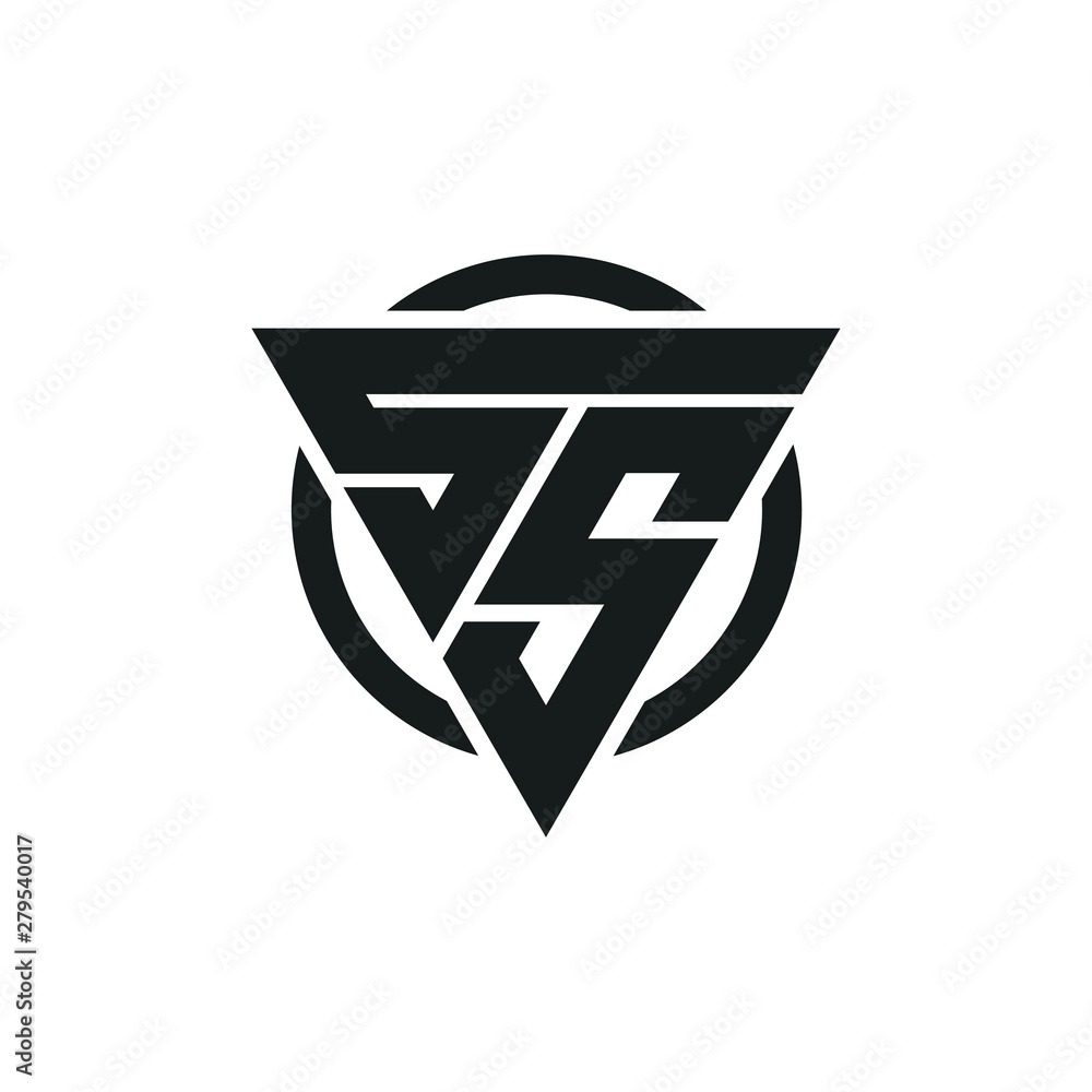 Ss Triangle Logo Circle Monogram Design Vector Super Hero Concept Stock Vector Adobe Stock