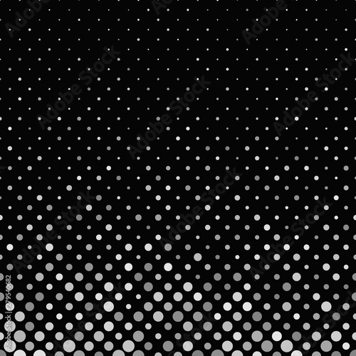 Grey geometrical circle pattern background - illustration from small dots