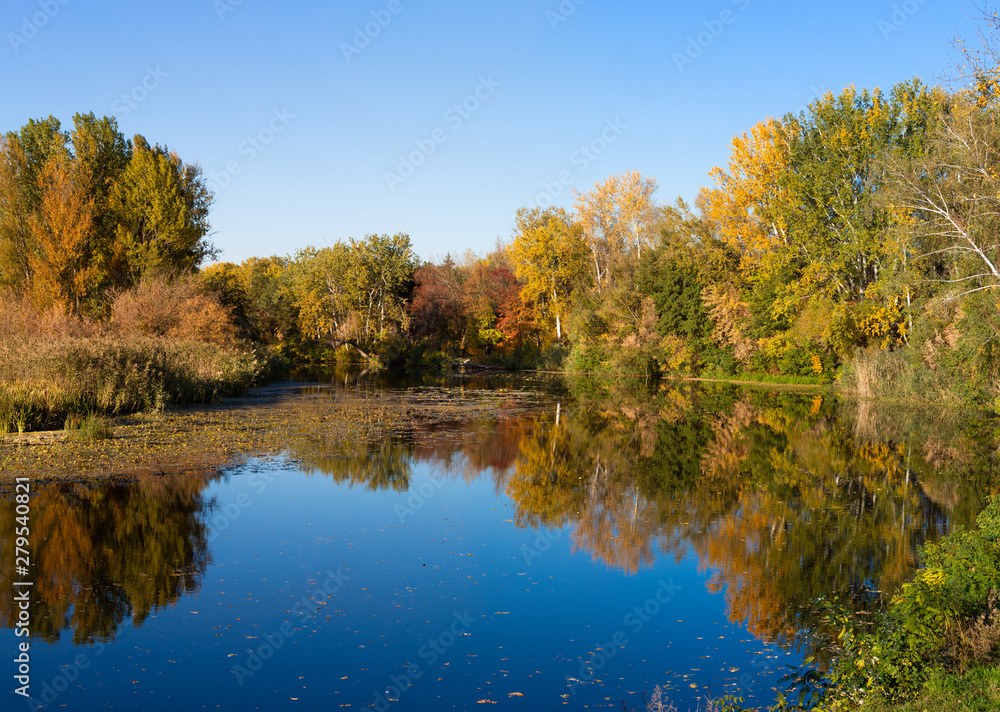 Autumn landscape on a nice sunny day