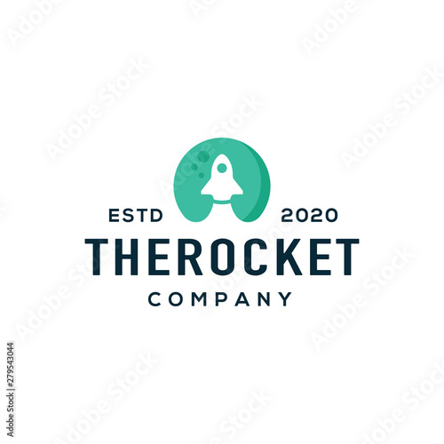 Rocket logo and icon design vector.