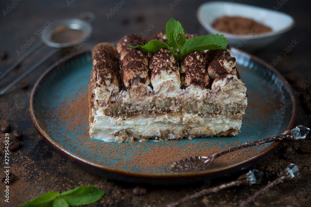 Homemade Italian dessert tiramisu cake Homemade Italian dessert tiramisu cake